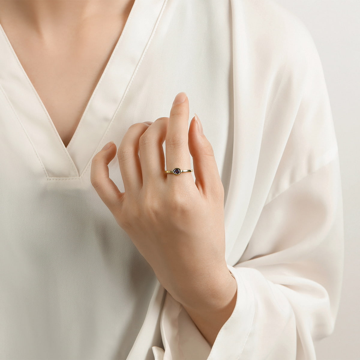 オーバル アイオライト リング /c0060io ジュエリー専門店 malvaceae