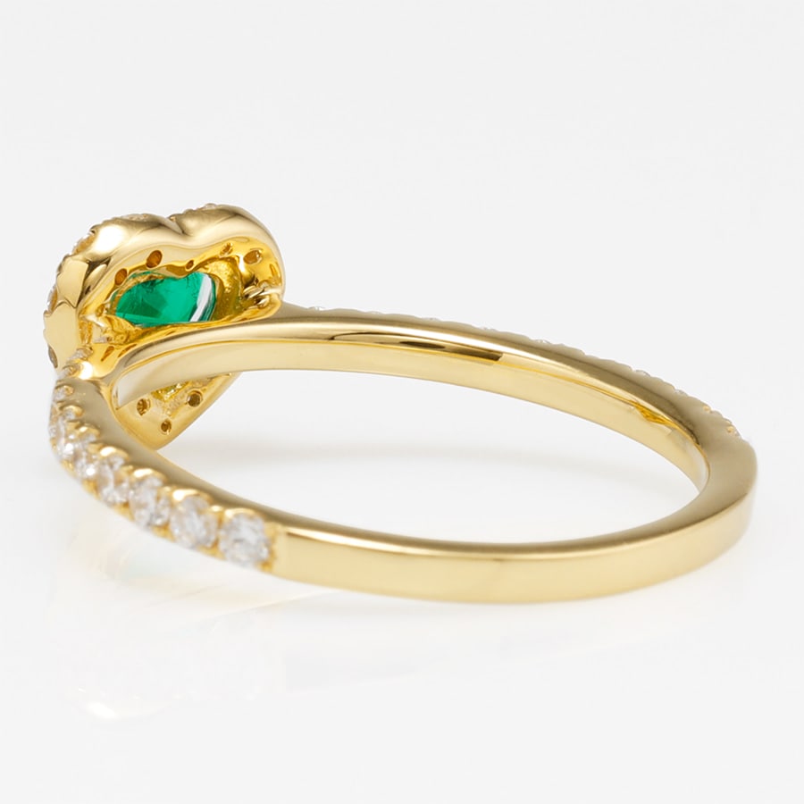 11月14日 20:00発売｜K18 エメラルド リング ハート /s0656emyg