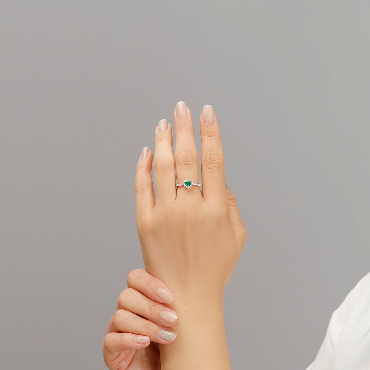 11月14日 20:00発売｜K18 エメラルド リング ハート /s0656emyg