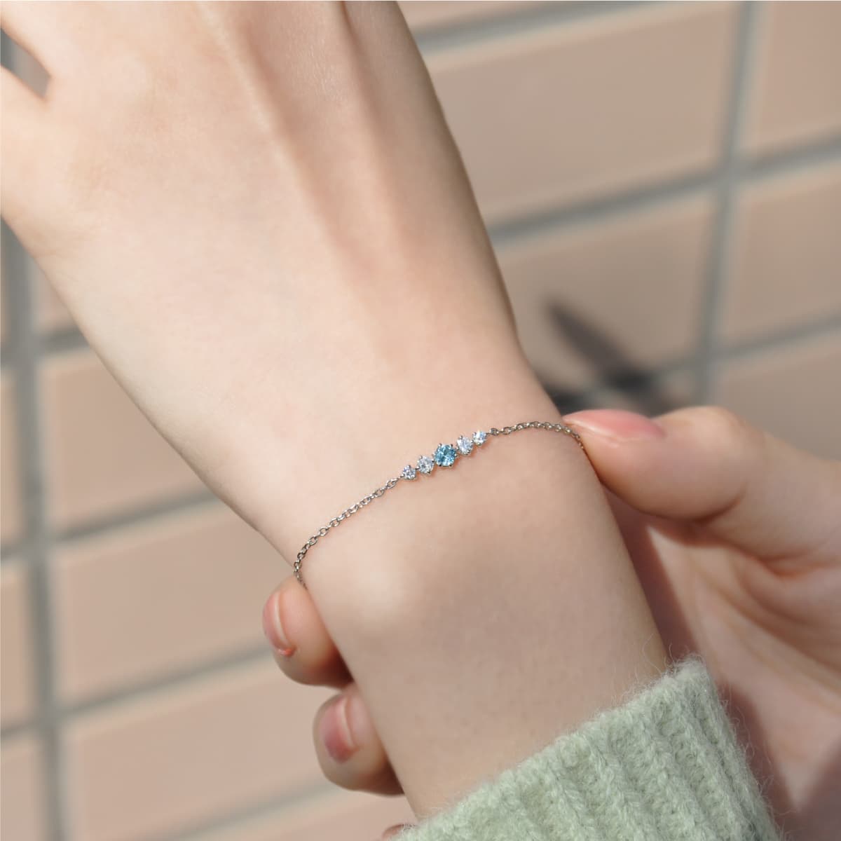 未使用❣️天然ブルートパーズブレスレット✨メンズ＆レディース