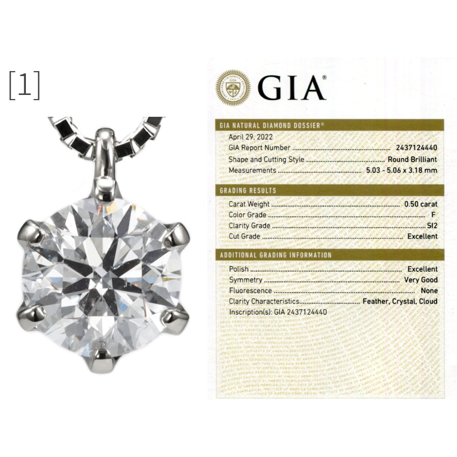 special offer｜GIA ダイヤモンド ネックレス 0.5ct /s0518da