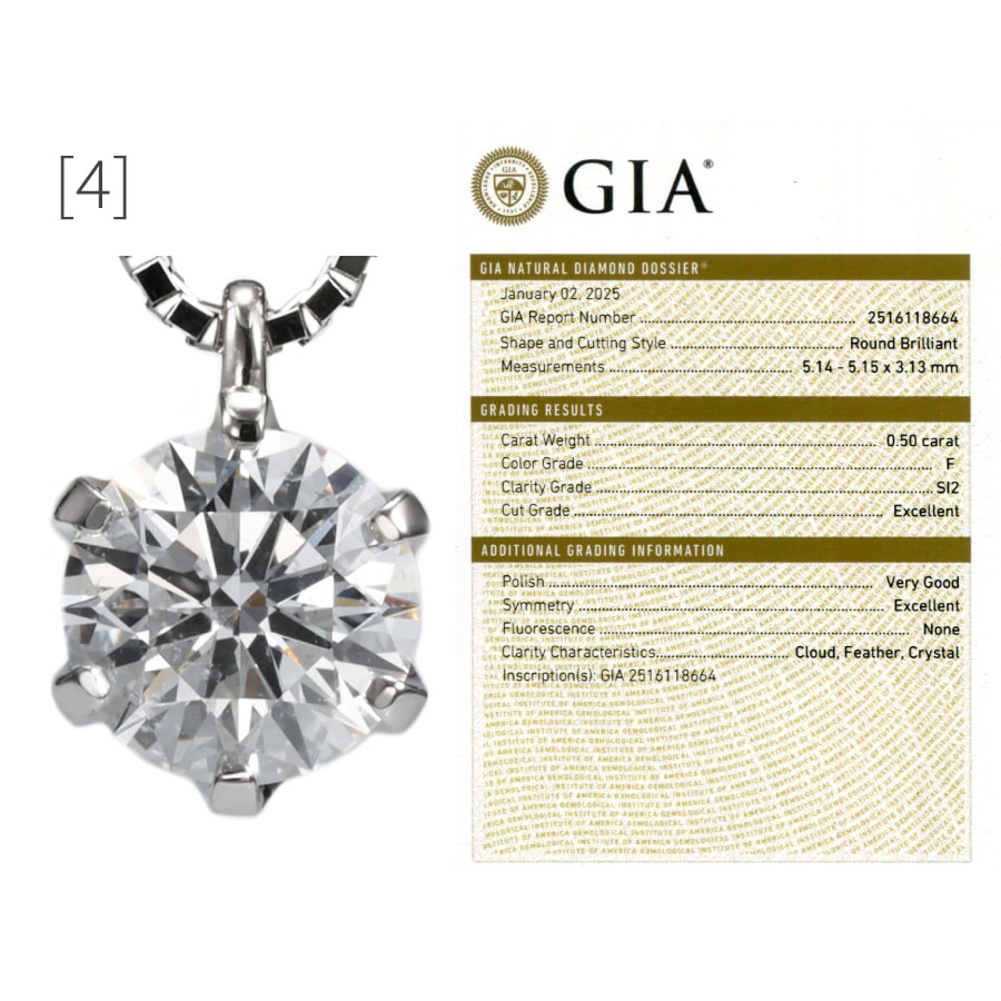 special offer｜GIA ダイヤモンド ネックレス 0.5ct /s0518da