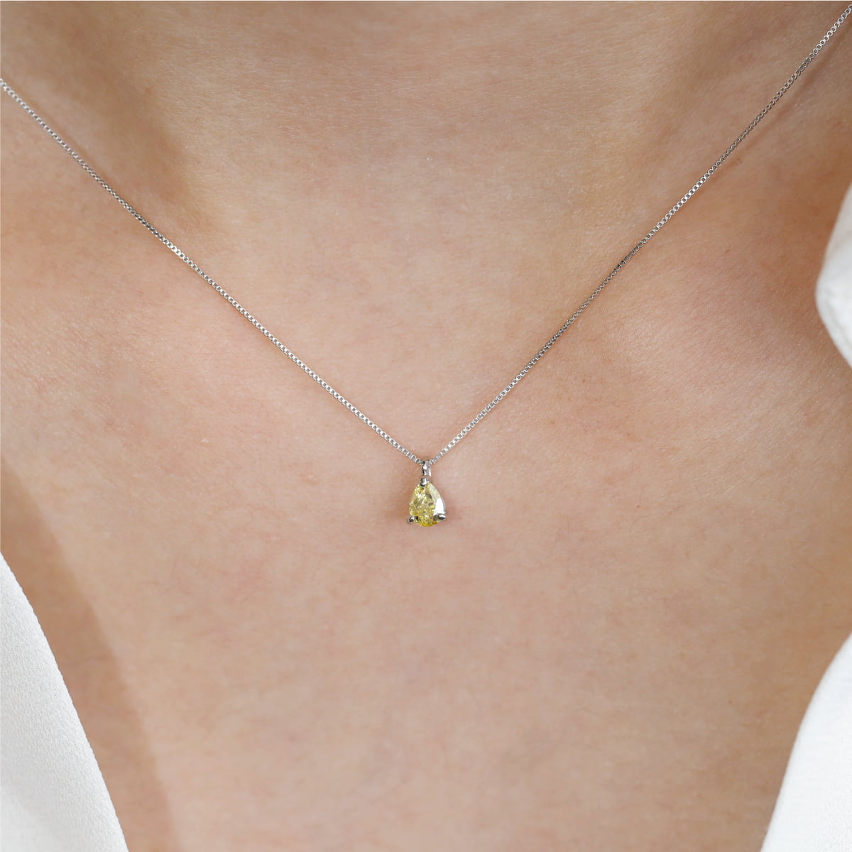 天然 イエローダイヤモンド ネックレス /s002-4 ジュエリー専門店