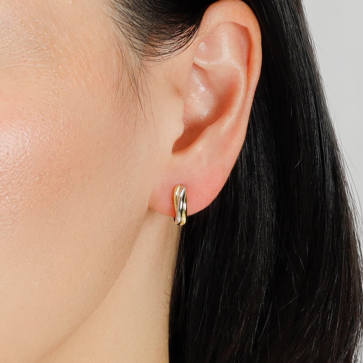 コンビ・スリーカラー フープピアス medium /a0561mt ジュエリー専門店