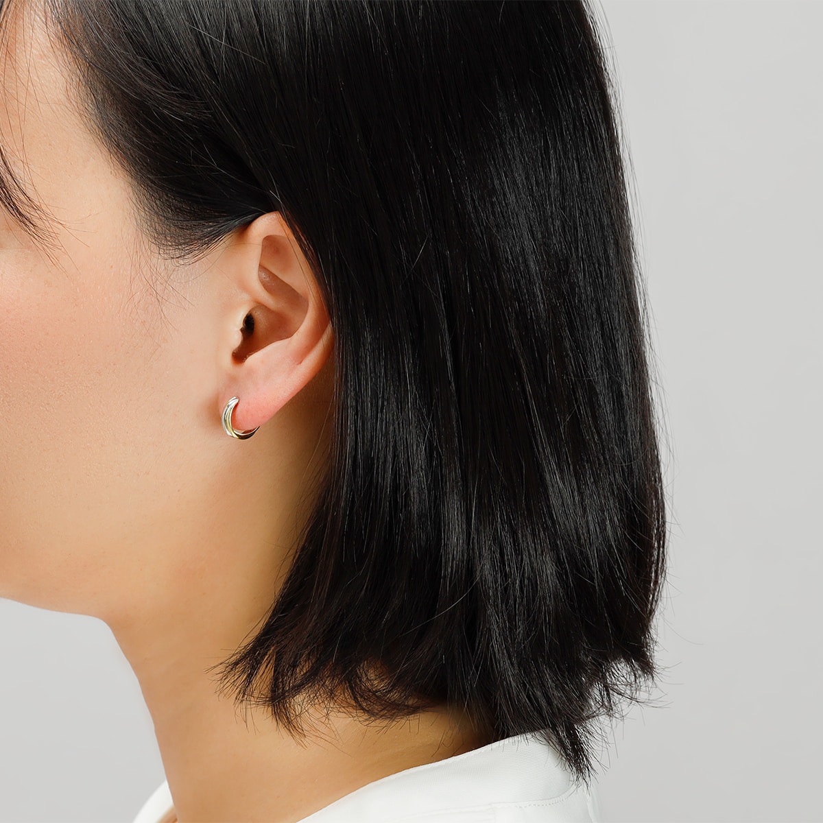 コンビ・スリーカラー フープピアス medium /a0561mt ジュエリー専門店