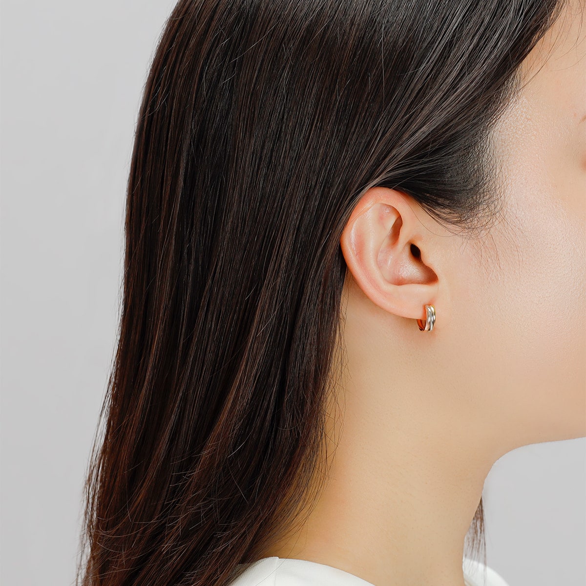 コンビ・スリーカラー フープピアス medium /a0561mt ジュエリー専門店