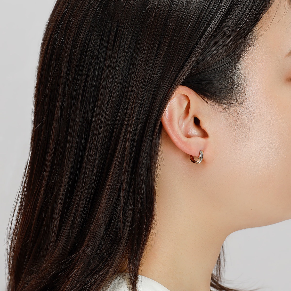 コンビ・スリーカラー フープイヤリング medium /a0561mteg ジュエリー