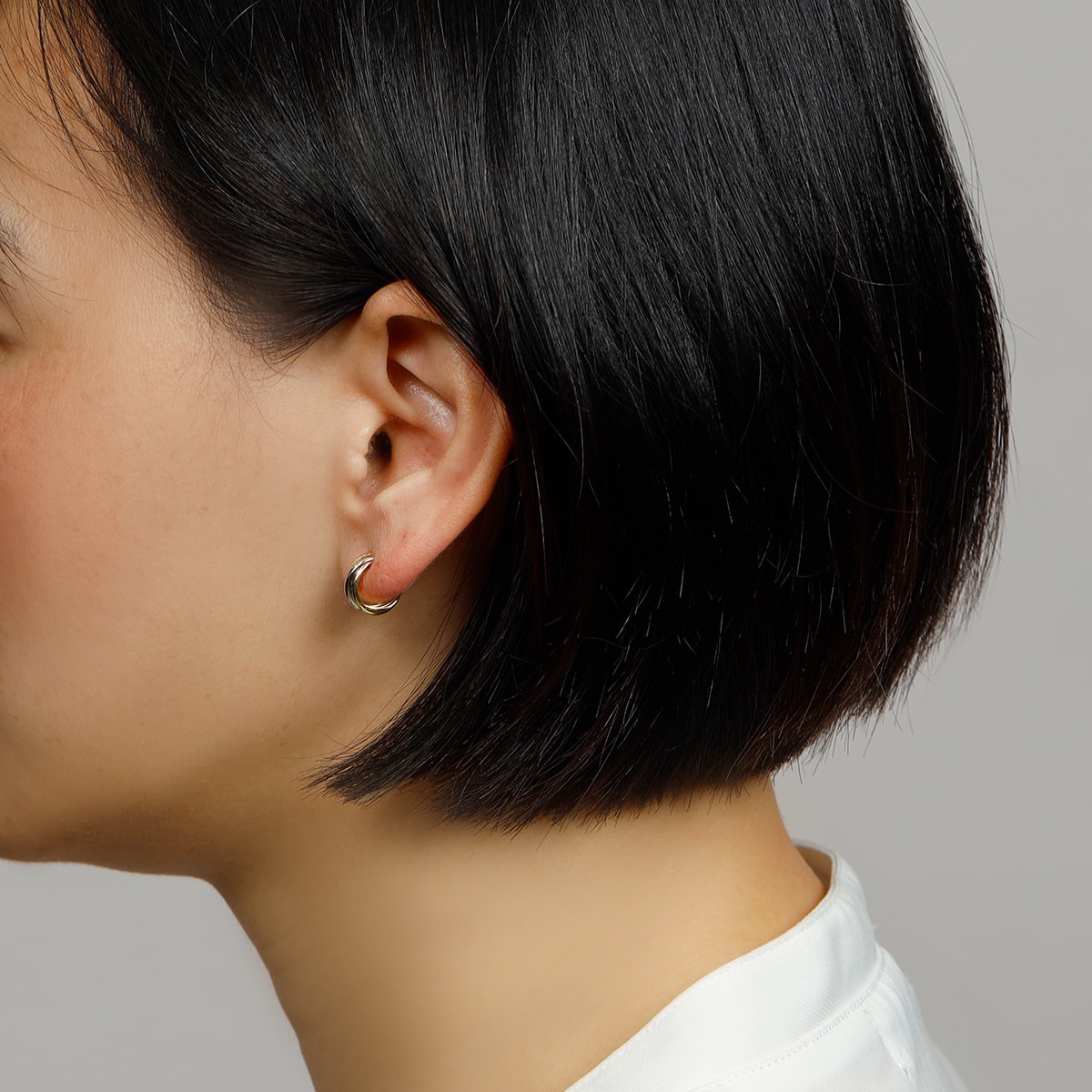 コンビ・スリーカラー フープイヤリング medium /a0561mteg ジュエリー