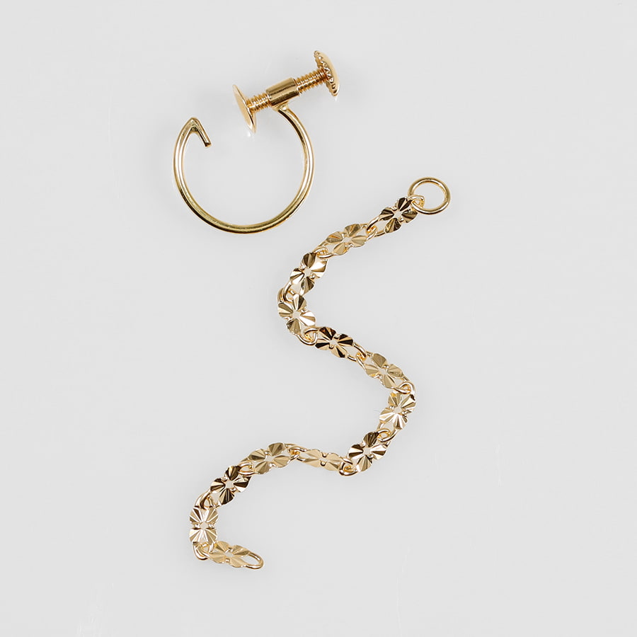 チェーンチャーム イヤリング /a0376mteg ジュエリー専門店 malvaceae