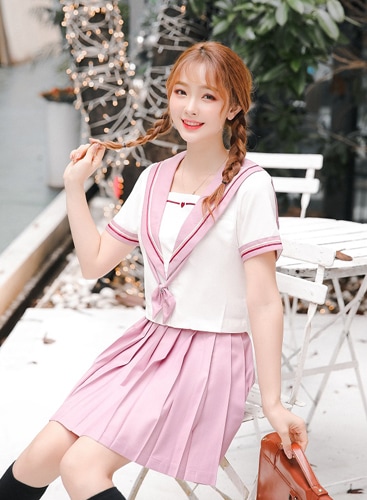 【取り寄せ】JK制服/半袖セーラー服女子高生《ハロウィンコスプレ3点セット》【Malymoon/マリームーン】【odr6752】