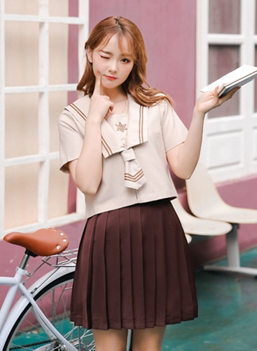 【取り寄せ】JK制服/半袖セーラー服女子高生《ハロウィンコスプレ3点セット》【Malymoon/マリームーン】【odr6761】