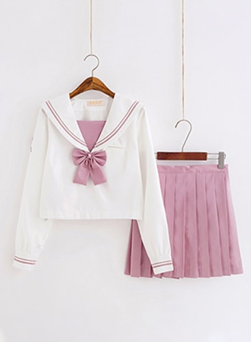 【長袖Lサイズのみ即納】JK制服/半袖・長袖セーラー服女子高生《ハロウィンコスプレ4点セット》【Malymoon/マリームーン】【odr8157】
