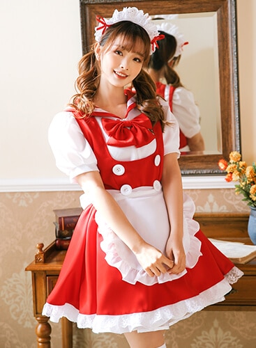【取り寄せ】【レビュー投稿で白ニーハイプレゼント】完全受注オーダー高級メイド服《かわいいコスプレ3点セット》【odr8130】