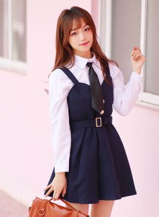 JK制服/ジャンパースカート女子高生コスプレ《ハロウィンコスプレ4点セット》【Malymoon/マリームーン】【odr8804】|韓国っぽい制服|全てのコスチューム(all costume)