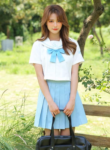 JK制服/セーラー服女子高生コスプレ《ハロウィンコスプレ3点セット》【Malymoon/マリームーン】【8811】