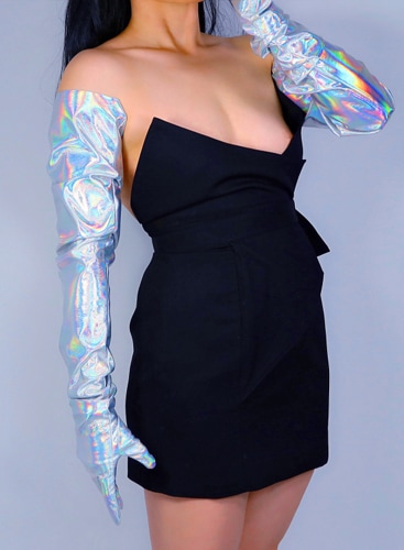 【ネコポス送料220円】エナメルレザーグローブLong/Middle丈《セクシーコスプレ小物》【s00488】