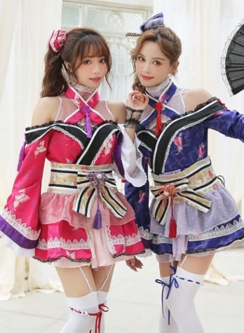 【即日発送】花魁(おいらん)2カラー《ハロウィンコスプレ9点セット》【Malymoon/マリームーン】【s8872】