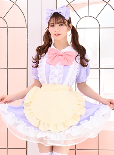 【取り寄せ】【レビュー投稿で白ニーハイプレゼント】完全受注オーダー高級メイド服《かわいいコスプレ4点セット》【odrm8167】