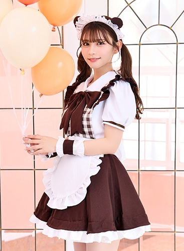【取り寄せ】【レビュー投稿で白ニーハイプレゼント】完全受注オーダー高級メイド服《かわいいコスプレ5点セット》【odrm8168】