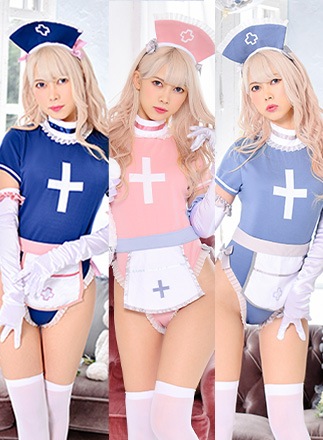 【即日発送】ボディスーツハイネックナース《ハロウィンコスプレ5点セット》【Malymoon/マリームーン】【9570-2】|ボディスーツコスチューム|オリジナルコスチューム(original desi