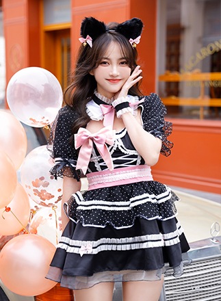 【即日発送】キャットメイドコスチューム《ハロウィンコスプレ8点セット》【Malymoon/マリームーン】【9577】|アニマル・動物(animal)|オリジナルコスチューム(original desi