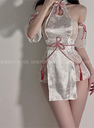 【odr】巫女風レースチャイナコスチューム《かわいいコスプレ2点セット》【SEVENTY-THREE】【odr2917】|SEVENTY-THREE|ランジェリーコスチューム(lingerie cos