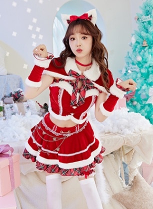 【即日発送】【姫宮まほれコラボ】エンジェルチャームケープサンタ《クリスマスコスプレ10点セット》【Malymoon/マリームーン】【9598】|クリスマスコスプレ（X’mas-costume）|オリジ