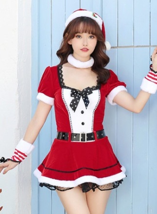 【※訳あり品※】【即日発送】クラシカルサンタクロース《クリスマスコスプレ5点セット》Malymoon/マリームーン【7576-wake】|セール商品