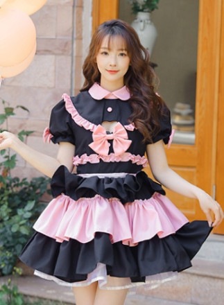【レビュー投稿で白ニーハイプレゼント】【odr】完全受注オーダー高級メイド服《かわいいコスプレ2点セット》【odrm8174】|高級メイド服|全てのコスチューム(all costume)
