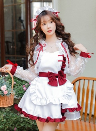 【レビュー投稿で白ニーハイプレゼント】【odr】完全受注オーダー高級メイド服《かわいいコスプレ3点セット》【odrm8178】|高級メイド服|全てのコスチューム(all costume)