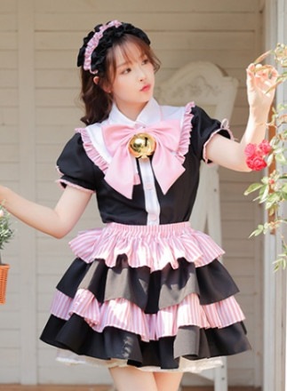【レビュー投稿で白ニーハイプレゼント】【odr】完全受注オーダー高級メイド服《かわいいコスプレ3点セット》【odrm8179】|高級メイド服|全てのコスチューム(all costume)