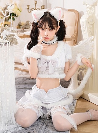 【予約-7月中旬頃より順次発送予定】ドーリーキティエンジェル《ハロウィンコスプレ8点セット》【Malymoon/マリームーン】【LZ002-2】