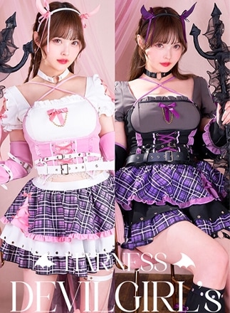 【即日発送】【すずらコラボ】ガーリーウインクハーネスロックデビル《ハロウィンコスプレ8点セット》【Malymoon/マリームーン】【10010】