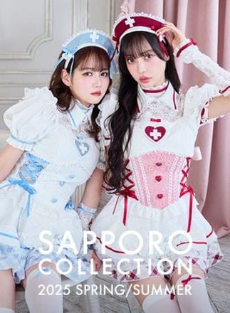 【予約】【札幌コレクション着用】【中村里砂&佐藤ノア着用】ジェラートチェックナース《オリジナルコスプレ9点セット》【Malymoon/マリームーン】【10255】