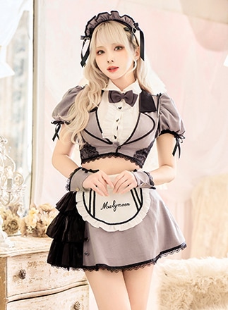 Malymoon マリームーン メイド服 グレー Amazon.co.jp: [Malymoon] メイド服 小悪魔 メイド コスチューム