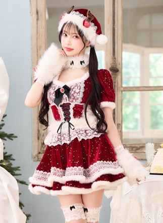 Malymoon ガーリーチェックパンククラッシュメイド 赤 コスプレ 予約-10月25日頃より順次発送予定】ガーリーチェックパンク