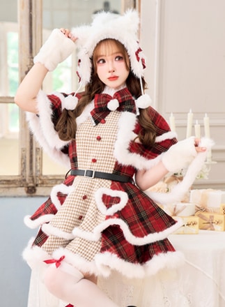 【1～3営業日で発送】ノエルクラシック千鳥キャットサンタ《クリスマスコスプレ9点セット》【Malymoon/マリームーン】【CS25058】