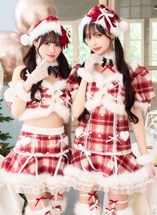 【1～3営業日で発送】【中村里砂&藤咲凪着用】ポムベリードールサンタドレス《クリスマスコスプレ7-8点セット》【CS25077】【CS25078】