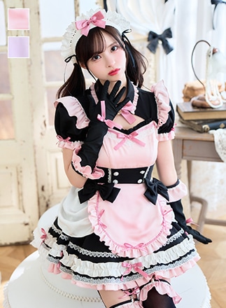 【※訳あり品※】夜パフェホイップメイド《ハロウィンコスプレ9点セット》【Malymoon/マリームーン】【CS25033-wake】