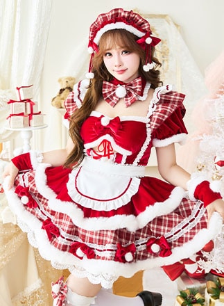 ガーリーチェックパンククラッシュメイド マリームーン 即日発送】ガーリーチェックパンククラッシュメイド《オリジナル