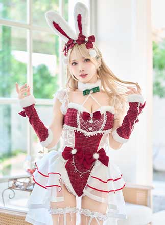 【即日発送】ベルチュールツイードノエルバニー《クリスマスコスプレ8点セット》【Malymoon/マリームーン】【CS25188】