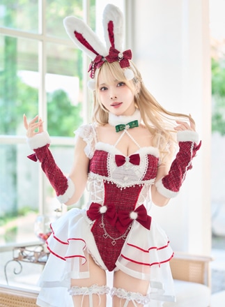 【即日発送】ベルチュールツイードノエルバニー《クリスマスコスプレ8点セット》【Malymoon/マリームーン】【CS25188】