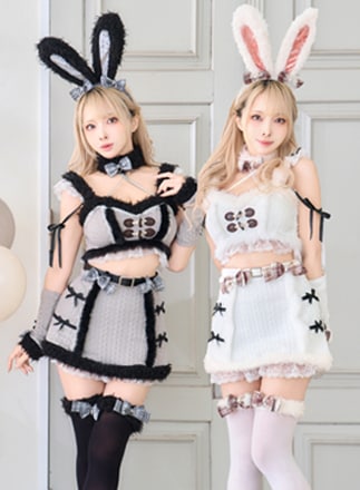 【即日発送】メルトニットバニーファーセットアップ《オリジナルコスプレ9点セット》【Malymoon/マリームーン】【CS25005】