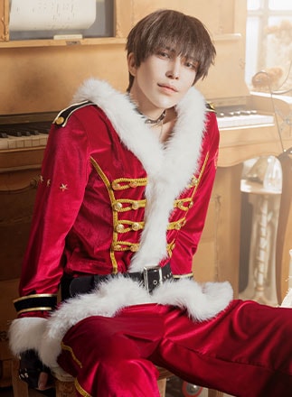 【予約-11月中旬頃より順次発送予定】ジェントルクロース(ロングコート)《クリスマスコスプレ7点セット》【Malymoon/マリームーン】【CS25139】