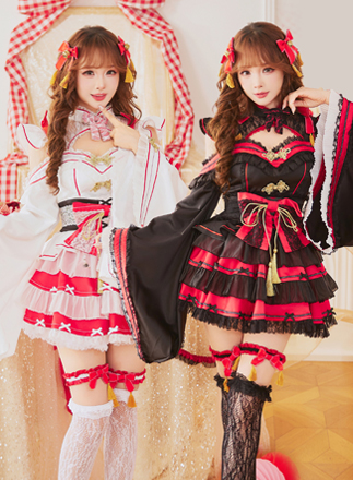 【即日発送】フェアリースリーブ巫女ドレス《オリジナルコスプレ9点セット》【Malymoon/マリームーン】【CS25196】