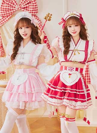 【予約-12月下旬頃より順次発送予定】ラブミードール巫女メイド《オリジナルコスプレ8点セット》【Malymoon/マリームーン】【CS25197】