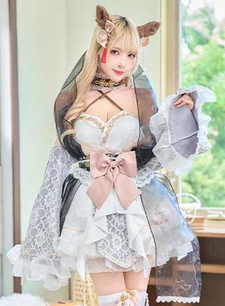 即日発送】フレンチメイドバニー《ハロウィンコスプレ5点セット