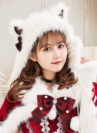 即日発送】ふわふわメレンゲリボンキャットサンタ《クリスマスコスプレ