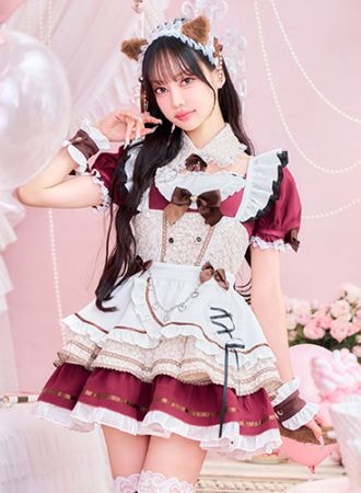 即日発送】【中村里砂着用】ミルクパールストロベリーハートメイド