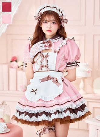 即日発送】【中村里砂着用】ミルクパールストロベリーハートメイド